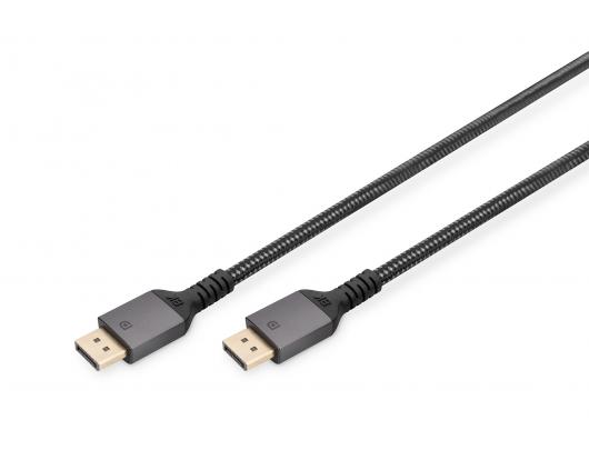 Kabelis Digitus DisplayPort Connector Cable 1.4 	DB-340201-010-S Black, DP to DP, 1 m
