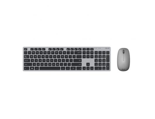 Klaviatūra+pelė Asus W5000 Keyboard and Mouse Set, Wireless, Mouse included, RU, Grey