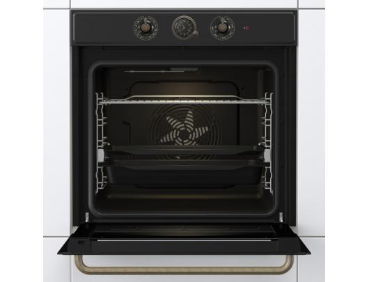 Orkaitė Gorenje Oven BOS67371CLB 77 L, Built in, EcoClean, Mechanical, Steam function, Height 59.5 cm, Width 59.5 cm, Black