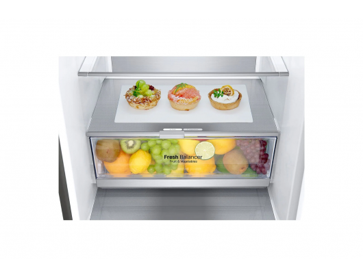 Šaldytuvas LG RefrigeratorGBB72PZVCN1 Energy efficiency class C, Free standing, Combi, Height 203 cm, Fridge net capacity 277 L, Freezer net capacity