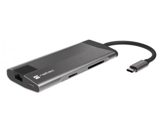 Adapteris Natec USB-C Multiport Adapter 	NMP-1690 0.15 m, Grey, USB Type-C