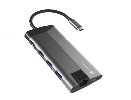 Adapteris Natec USB-C Multiport Adapter 	NMP-1690 0.15 m, Grey, USB Type-C