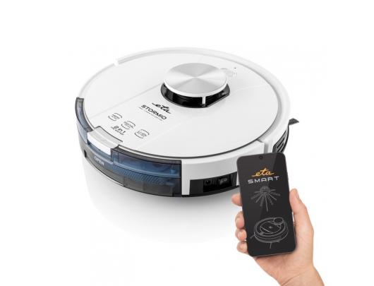 Dulkių siurblys robotas ETA Vacuum Cleaner Robot ETA423790000 Stormio Wet&Dry Operating time (max) 120 min Li-Ion 2400 mAh Dust capacity 0.6 L White