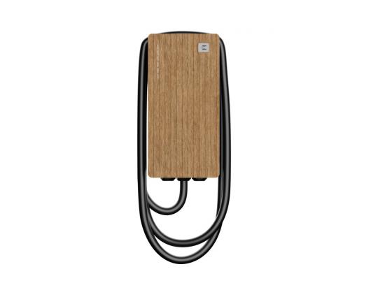 Įkrovimo stotelė Teltonika Energy TeltoCharge 16A, 3 phase, 11kW, type 2 5m cable, WiFi/BLE/ETH/NFC/RS485 Wooden front cover
