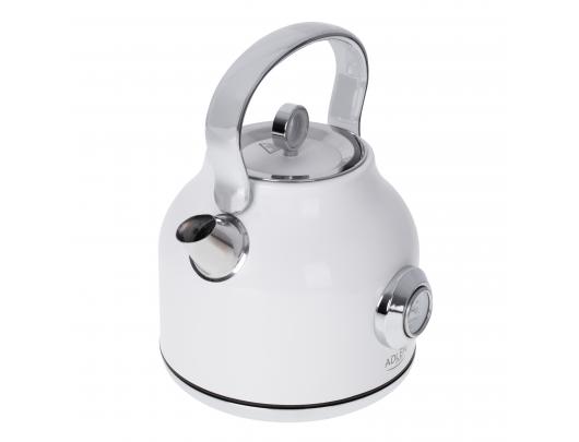 Virdulys Adler Kettle with a Thermomete AD 1346w Electric, 2200 W, 1.7 L, Stainless steel, 360° rotational base, White