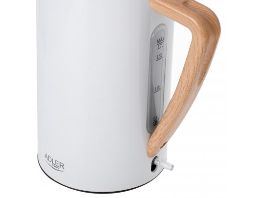 Virdulys Adler Kettle AD 1347w	 Electric, 2200 W, 1.5 L, Stainless steel, 360° rotational base, White