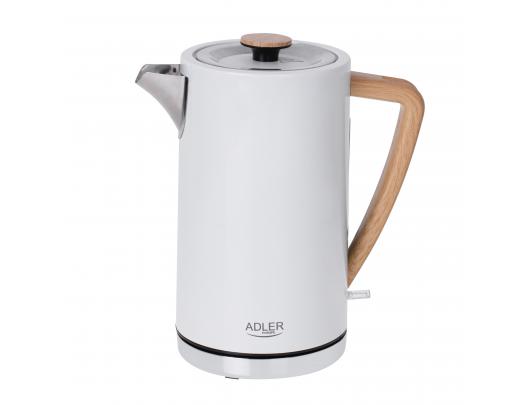 Virdulys Adler Kettle AD 1347w	 Electric, 2200 W, 1.5 L, Stainless steel, 360° rotational base, White