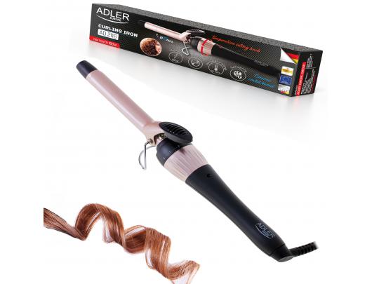 Žnyplės plaukams Adler Curling Iron AD 2116 Ceramic heating system, Barrel diameter 19 mm, Temperature (max) 200 °C, 36 W, Black/Pink
