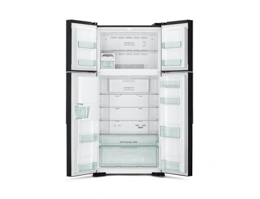 Šaldytuvas Hitachi Refrigerator R-W661PRU1 (GBK) Energy efficiency class F, Free standing, Side by side, Height 183.5 cm, Fridge net capacity 396 L, F
