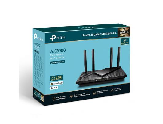 Maršrutizatorius TP-LINK AX3000 Dual Band Gigabit Wi-Fi 6 Router Archer AX55 Pro  802.11ax, 574+2402 Mbit/s, 10/100/1000 Mbit/s, Ethernet LAN (RJ-45)