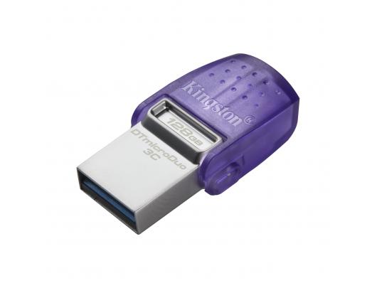 USB raktas Kingston DataTraveler DT Micro Duo 3C 128GB, USB Type-C and Type-A, Purple
