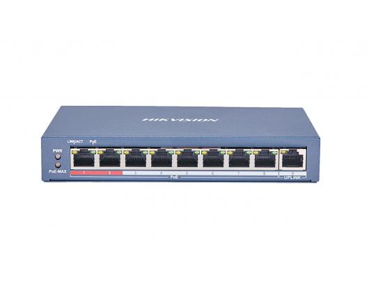 Komutatorius Hikvision 8-Port Gigabit Switch DS-3E0109P-E(C) Unmanaged, Desktop, PoE/Poe+ ports quantity 8, Ethernet LAN (RJ-45) ports 1