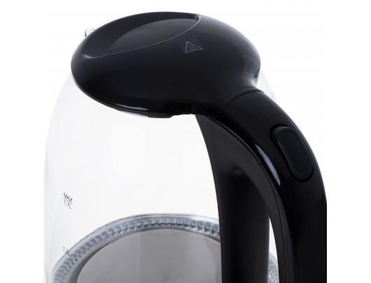 Virdulys Mesko Kettle MS 1302b Electric, 2200 W, 1.7 L, Glass, 360° rotational base, Black