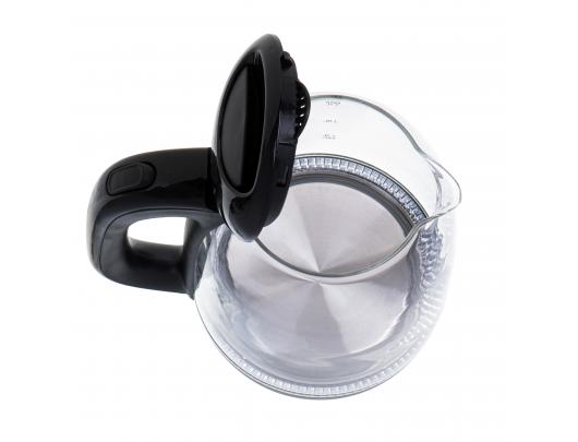 Virdulys Mesko Kettle MS 1302b Electric, 2200 W, 1.7 L, Glass, 360° rotational base, Black
