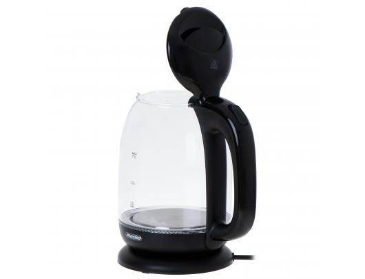 Virdulys Mesko Kettle MS 1302b Electric, 2200 W, 1.7 L, Glass, 360° rotational base, Black