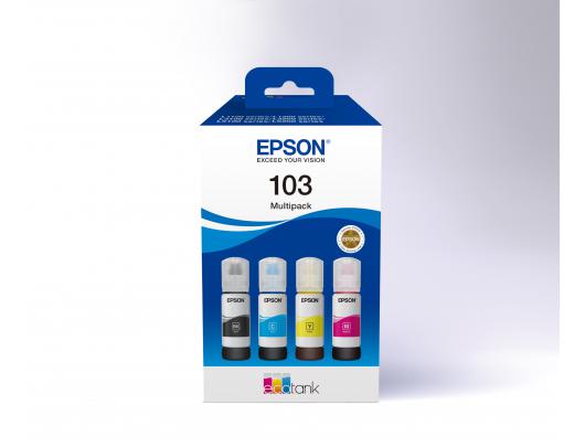 Epson 103 EcoTank Ink Cartridge, Black, Cyan, Magenta, Yellow, Multipack 4-colours