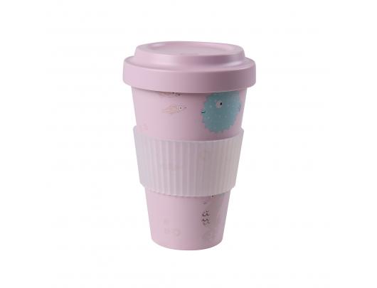 Puodelis Stoneline Awave Coffee-to-go cup 21956 Capacity 0.4 L, Material Silicone/rPET, Rose