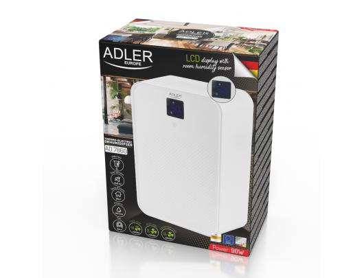 Oro sausintuvas Adler Thermo-electric Dehumidifier AD 7860 Power 150 W, skirtas patalpoms iki 30 m³, Water tank capacity 1 L, White