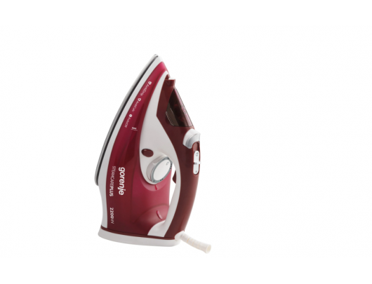 Lygintuvas Gorenje Steam Iron SIH2200RBC Steam Iron, 2200 W, Water tank capacity 280 ml, Continuous steam 30 g/min, Red/White, Auto power off