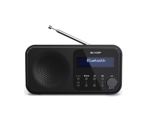 Radijo imtuvas Sharp DR-P420(BK) Tokyo Portable Digital Radio, FM/DAB/DAB+, Bluetooth 5.0, USB or Battery Powered, Midnight Black | Sharp | Tokyo Port