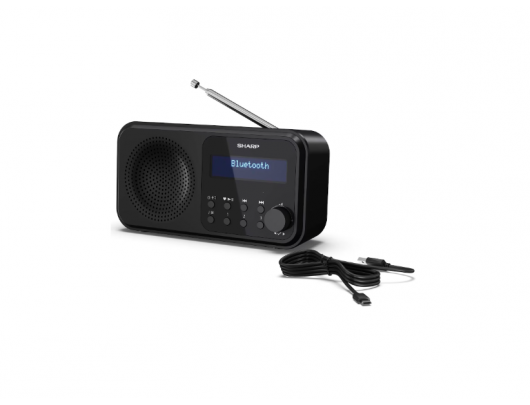 Radijo imtuvas Sharp DR-P420(BK) Tokyo Portable Digital Radio, FM/DAB/DAB+, Bluetooth 5.0, USB or Battery Powered, Midnight Black | Sharp | Tokyo Port