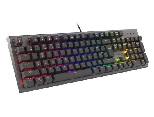 Klaviatūra Genesis THOR 303, Mechanical Gaming Keyboard, RGB LED light, US, Black, Wired, USB Type-A