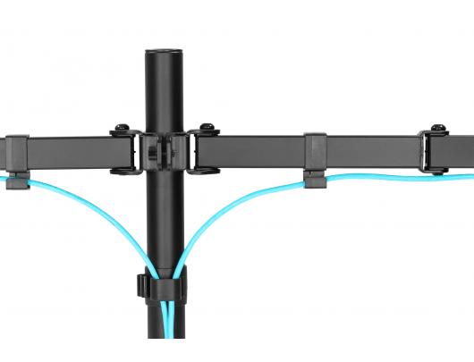 Monitoriaus laikiklis Digitus Dual Monitor Clamp Mount DA-90400 15-32", Maximum weight (capacity) 8 kg, Black