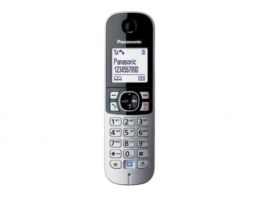 Telefonas Panasonic KX-TG6811, LCD ekranas, skambintojo ID, garsiakalbis, juodas