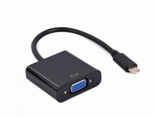 Adapteris Cablexpert 15 pin HD D-Sub (HD-15) Female 24 pin USB-C Male Juodas 0.15 m