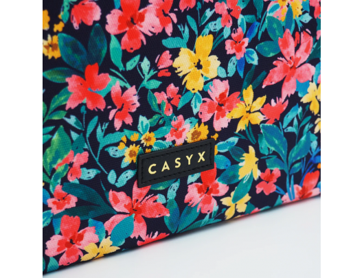 Dėklas Casyx skirta MacBook SLVS-000023 Fits up to size 13"/14", Sleeve, Canvas Flowers Dark, Waterproof