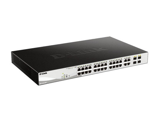 Komutatorius D-Link 28-Port Gigabit Smart Managed PoE Switch DGS-1210-28P Managed L2+, Desktop