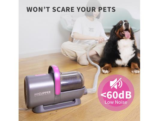 Kailio priežiūros komplektas PETKIT Air Clipper Pet Grooming Vacuum Kit 5in1 LM4 Grey/White