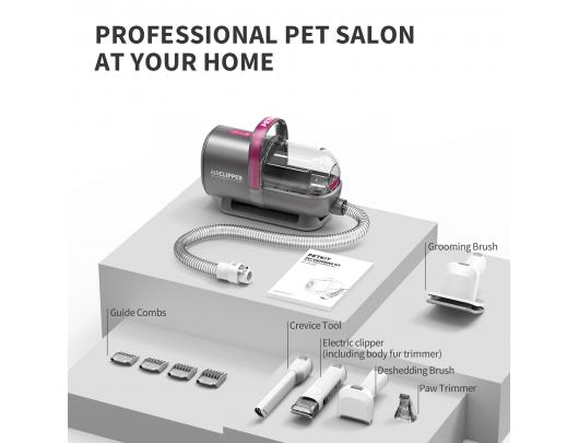 Kailio priežiūros komplektas PETKIT Air Clipper Pet Grooming Vacuum Kit 5in1 LM4 Grey/White