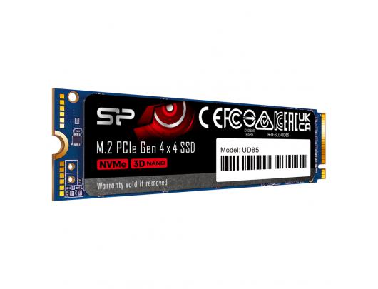 SSD diskas Silicon Power SSD UD85 1000GB, SSD form factor M.2 2280, SSD interface PCIe Gen4x4, Write speed 2800 MB/s, Read speed 3600 MB/s
