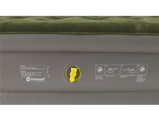 Pripučiamas čiužinys Outwell Excellent Single Sleeping Mat, Flock, 200 mm, Dark Leaf and Grey