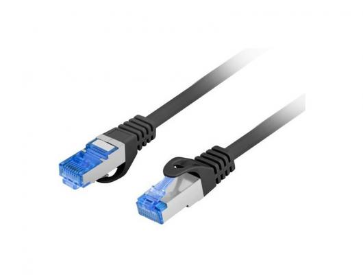 Tinklo kabelis Lanberg patch cable 25 cm juoda RAL 9004