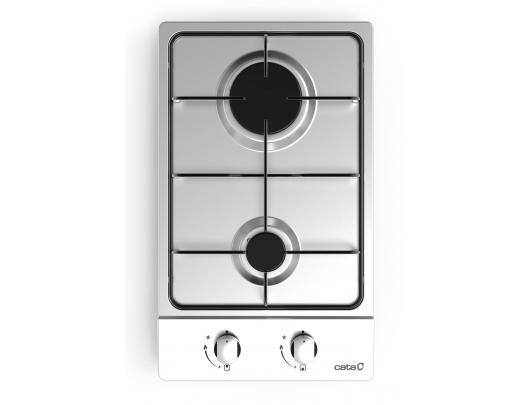 Dujinė kaitlentė CATA Hob GI 3002 X Gas, Number of burners/cooking zones 2, Rotary knobs, Stainless steel