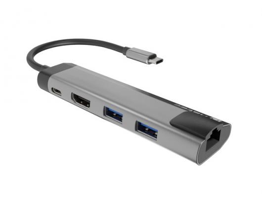 Tinklo adapteris Natec Docking station USB-C Grey