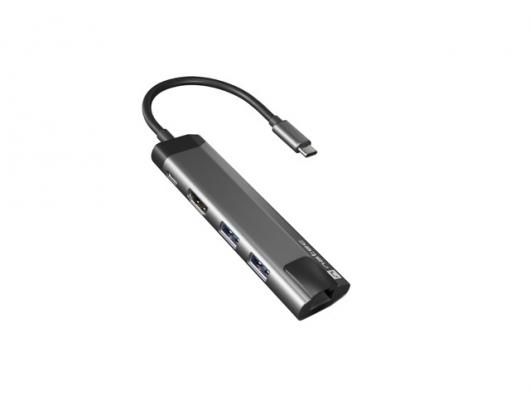 Tinklo adapteris Natec Docking station USB-C Grey