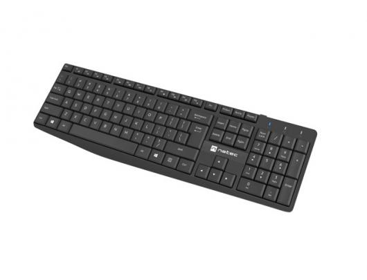 Klaviatūra+pelė Natec Keyboard and Mouse Squid 2in1 Bundle Keyboard and Mouse Set, Wireless, US, Black