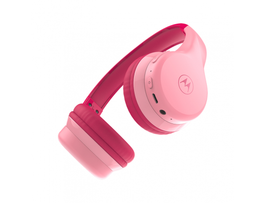 Ausinės Motorola Kids Headphones Moto JR300 Built-in microphone, Over-Ear, Wireless, Bluetooth, Pink