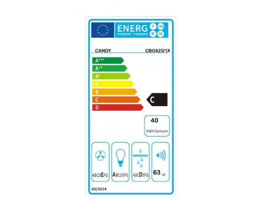 Gartraukis Candy Hood CBG625/1X Canopy Energy efficiency class C Width 52 cm 207 m³/h Mechanical LED Stainless Steel