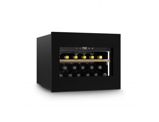 Vyno šaldytuvas Caso Wine Cooler WineDeluxe WD 17 Energy efficiency class G, Built-in, Bottles capacity 17, Black