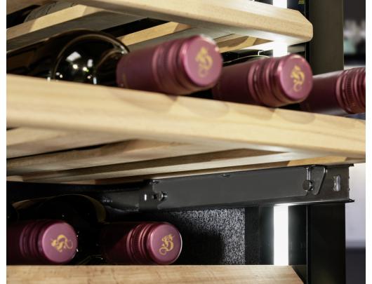 Vyno šaldytuvas Caso Wine Cooler WineDeluxe WD 17 Energy efficiency class G, Built-in, Bottles capacity 17, Black