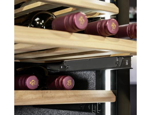 Vyno šaldytuvas Caso Wine Cooler WineDeluxe WD 41 Energy efficiency class F, Built-in, Bottles capacity 41, Black