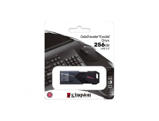 USB raktas Kingston DataTraveler Exodia Onyx 256GB, USB 3.2, Black