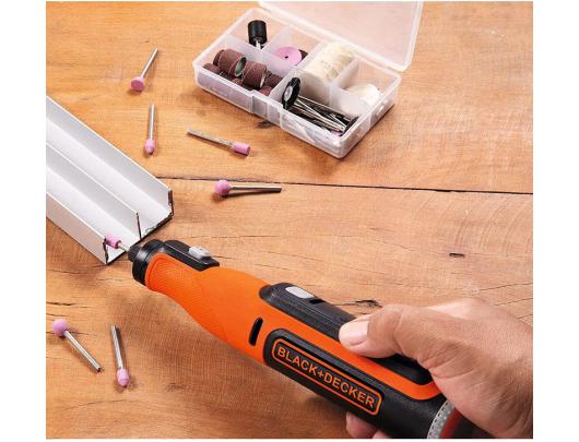 Rotacinis įrankis BLACK & DECKER BCRT8IK-XJ 8V su dėklu