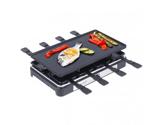 Elektrinis grilis Adler Raclette - electric grill AD 6616 Table, 1400 W,  Black/Stainless steel
