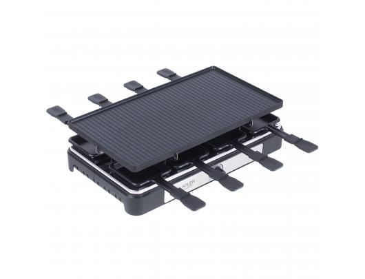 Elektrinis grilis Adler Raclette - electric grill AD 6616 Table, 1400 W,  Black/Stainless steel
