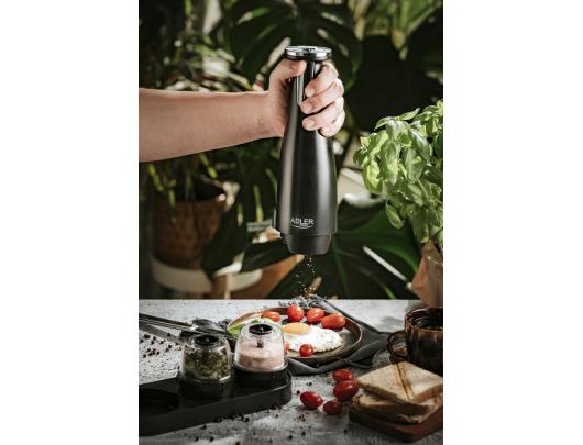 Druskos ir pipirų malūnėliai Adler Electric Salt and pepper grinder AD 4449b Grinder 7 W Housing material ABS plastic Lithium Mills with ceramic quer